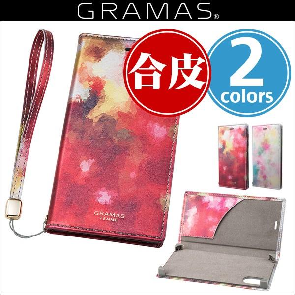GRAMAS スマホケース iPhone X 用 FEMME ”Gra” Book PU Leather