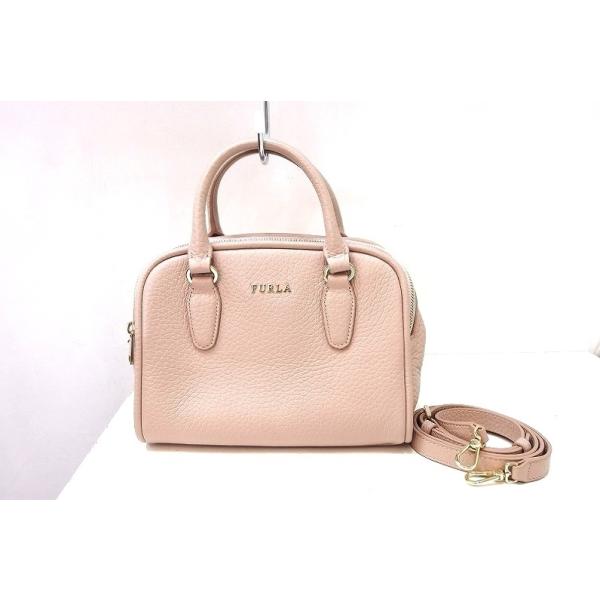 FURLA フルラ 2WAY レザー ハンドバッグ ショルダーバッグ ピンク