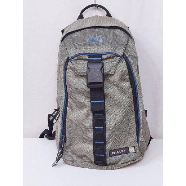 MILLET ミレー リュック 青ライン ライトグレー :nm4212181012