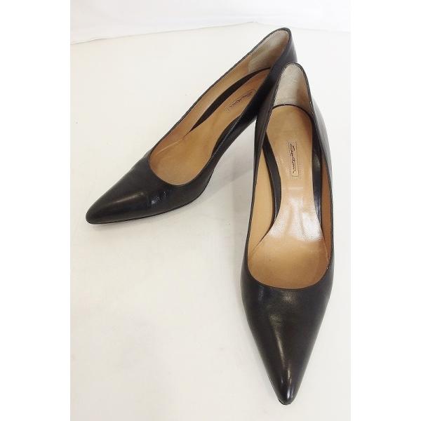 SANTONI サントーニ レザー ポインテッドトゥパンプス 37（約23.5 