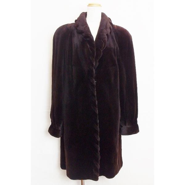 SAGA MINK サガミンク ミンクファーコート ブラウン系 ミドル丈 SAGA MINK サガミンク ミンクファーコート ミドル丈 F ブラウン