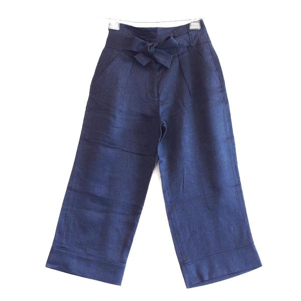 theory luxe セオリーリュクス リネン ワイドパンツ ウエスト