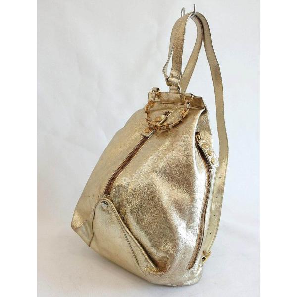 VERSACE GIANNI ジャンニヴェルサーチ メタリックレザー バック