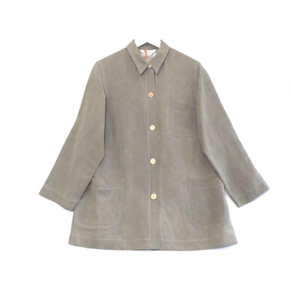 Max Mara（マックスマーラ） リネン×シルク イタリア製 ロング丈 長袖 