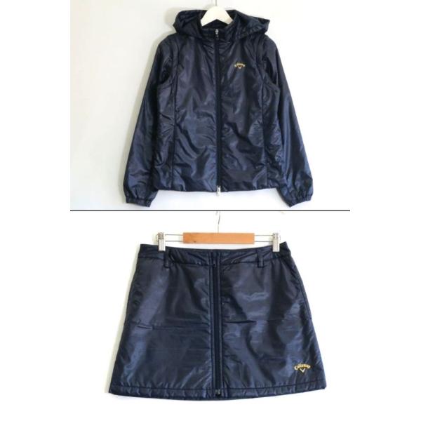 キャロウェイ レディース 中綿 ジャケット&スカート セットアップ　Lサイズ Callaway（キャロウェイ） ゴルフ 防寒 中綿 ウィンドブレーカー