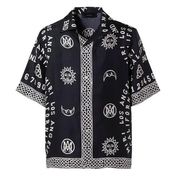 Mサイズ　AMIRI FORTUNE BOWLING SHIRT シャツ AMIRI Men's Fortune Bowling Shirt in Alabaster Amiri