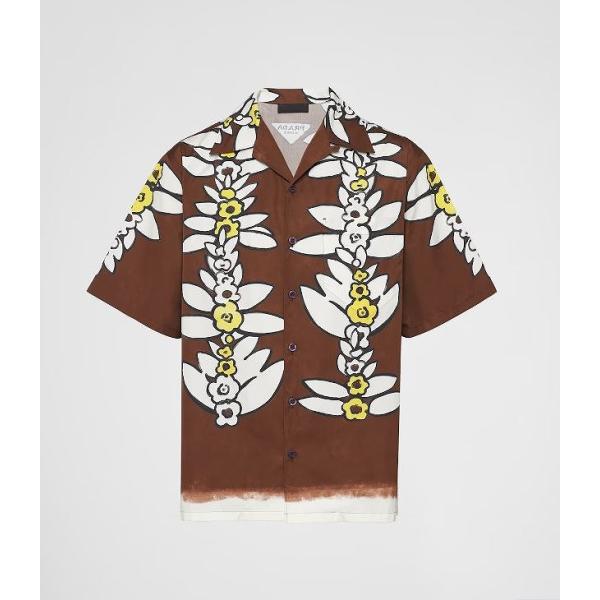 PRADA コットン半袖 PRADA（プラダ） 【23SS】半袖 プリントコットン シャツ メンズ