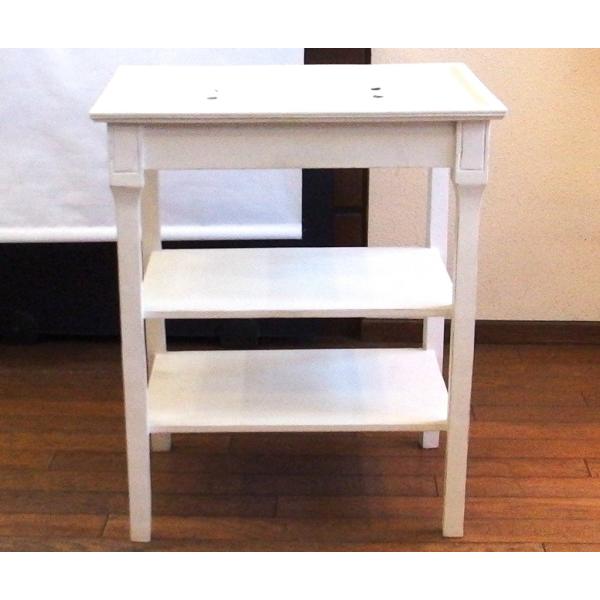 BLANC D'IVOIRE ブランディボアール 木製 ホワイトコンソール サイド