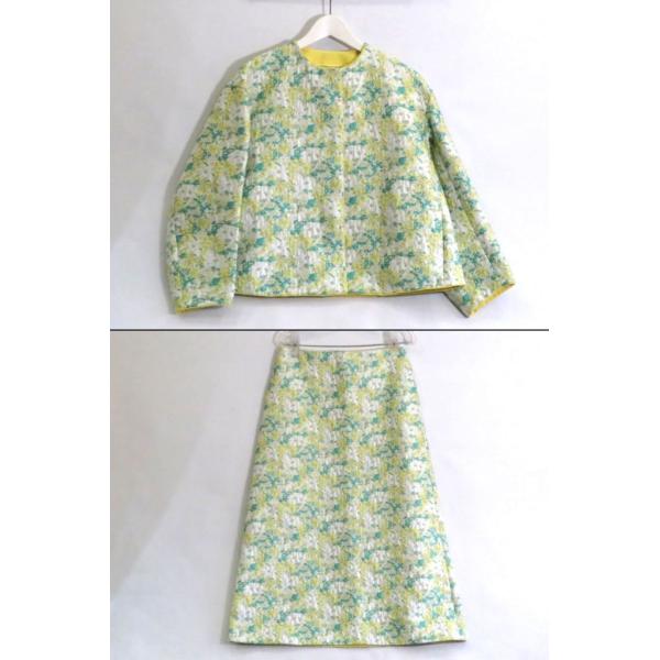 DRAWER（ドゥロワー） 【23SS】 花柄 ふくれジャカード ノーカラー