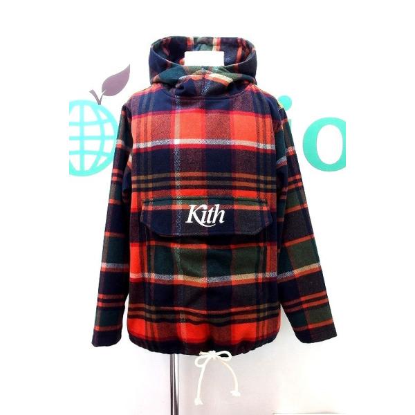 KITH キス チェック柄 プルオーバージャケット パーカー メンズ L 
