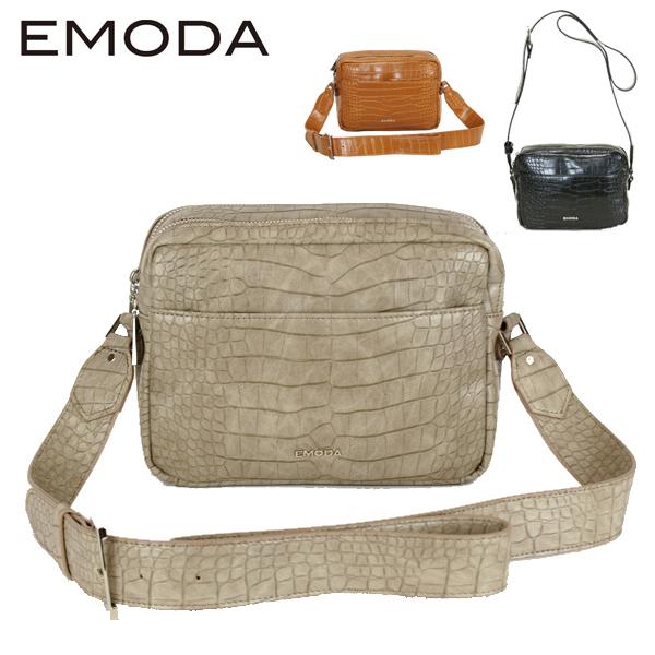 Em 9335 Emoda エモダ クロコダイル型押し スクエアショルダーバッグ ダブルファスナー ベージュ系 オレンジ系 ブラウン系 グレー系 Em 9335 Vita Rosa 通販 Yahoo ショッピング