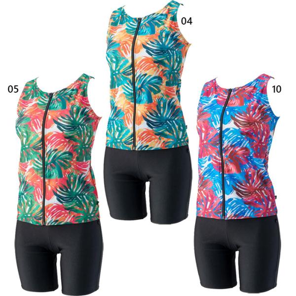 フットマーク レディース 長持ちする水着セパレーツ スイムウエア スイミング 水泳 フィットネス水着 ブルー ブラウン 青 パープル 茶色 紫 送料無料 FOOTMARK 250067 vitaliser_footmark-1926