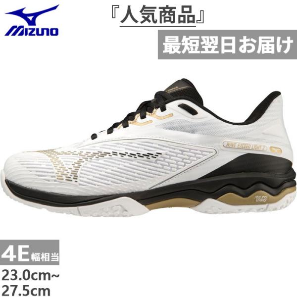 ミズノ　テニスシューズ　25センチ　４Ｅ　テニス MIZUNO（ミズノ） 4E幅 幅広 ワイド メンズ レディース ウエーブ