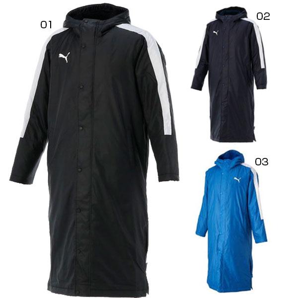 プーマ メンズ TT ESS PRO ロングボアコート サッカー フットサルウェア ジャケット 上着 長袖 ベンチコート ブラック 黒 送料無料 PUMA 654983 PUMA（プーマ） メンズ TT ESS PRO ロングボアコート サッカー