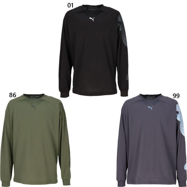 プーマ メンズ LOGO AOP LS Tシャツ フィットネス トレーニングウェア トップス 長袖 529589