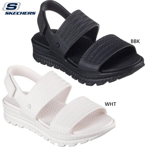 新品未使用Skechers ビジュー装飾サンダル Skechers スケッチャーズ サンダル ビジュー装飾 付きブラック