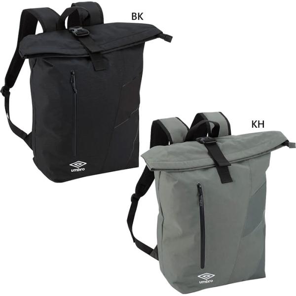 アンブロ メンズ レディース ロールトップバックパック 部分通気 背面立体設計 リュックサック デイパック バッグ 鞄 ブラック 黒 カーキ 送料無料 UMBRO UF4FBP01U umbro（アンブロ） メンズ レディース ロールトップバックパック 部分