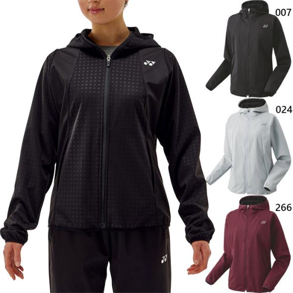 YONEX ジップアップ長袖ウェア ブラック YONEX（ヨネックス） レディース ウォームアップパーカー テニス