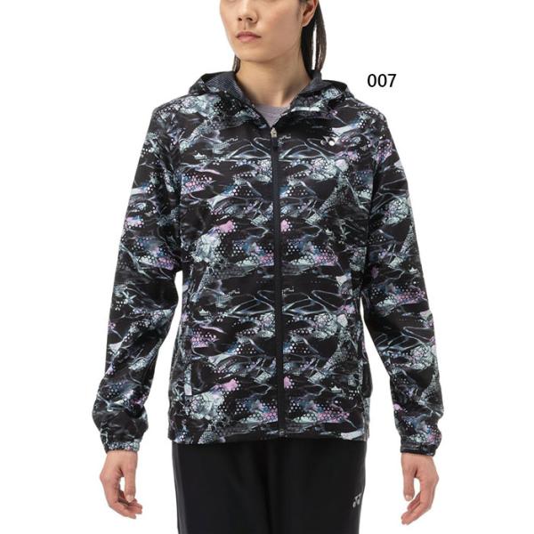 ヨネックス レディース 裏地付ウォームアップパーカー フィットスタイル テニス バドミントンウェア トップス UVカット ブラック 黒 送料無料 YONEX 57090 YONEX（ヨネックス） レディース 裏地付ウォームアップパーカー