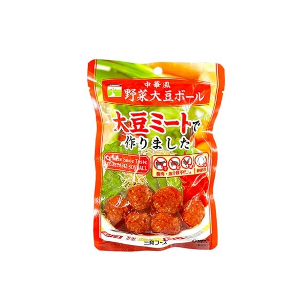 畑の肉といわれる大豆を主原料にして、キャベツ、玉ねぎを加え、野菜たっぷりの中華風野菜大豆ボールに仕上げました。このままお弁当などのおかずとして、また、お好みの野菜を加えて中華風甘酢あんかけなどとしてお召し上がりいただけます。肉食を控えたい方...