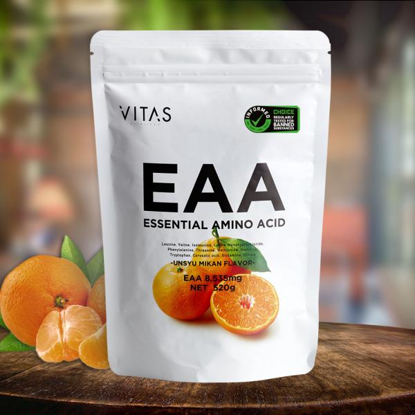 ▼商品名EAA 温州みかん▼容量520g▼原材料還元麦芽糖（国内製造）、食塩、バナバ葉抽出物／L-ロイシン、L-リジン塩酸塩、L-バリン、L-イソロイシン、クエン酸、L-トレオニン、L-フェニルアラニン、L-グルタミン、甘味料（アスパルテー...
