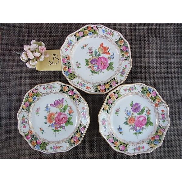 ドイツ ｓｐドレスデン 透かし入り手描きのデザート ケーキ皿3枚組 ドイツの花 B Buyee Buyee Japanese Proxy Service Buy From Japan Bot Online