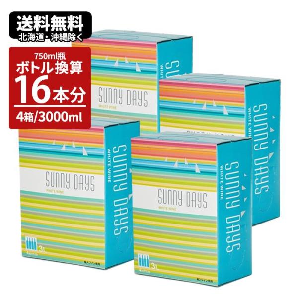 3L ボックスワイン ワイン ワインセット BIB サニー デイズ 白 3000ml