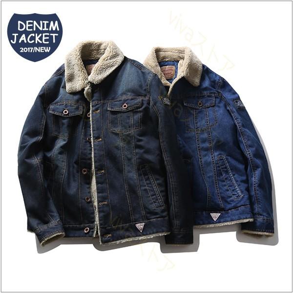 デニムジャケット メンズ Gジャン 裏起毛 デニムシャツ 長袖 ジージャン 裏ボアジャケット ショート丈 春物 秋 冬 ヴィンテージ 新品 Bnz73 Viva 通販 Yahoo ショッピング