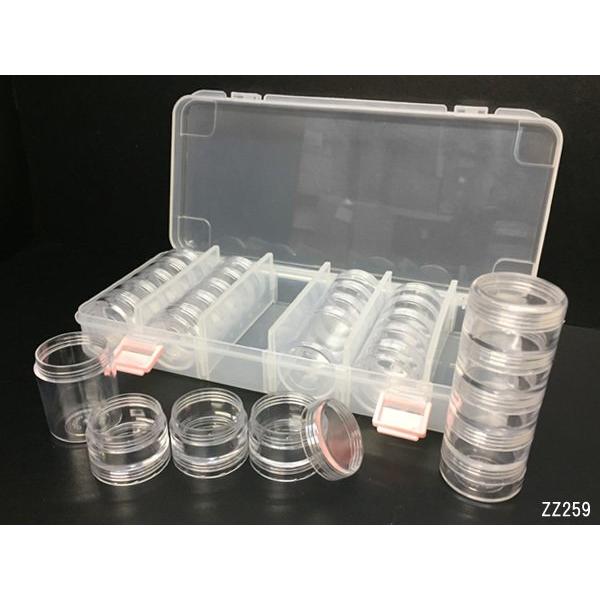 ビーズケース (C) 28個収納 クリアケース アクリルコンテナ