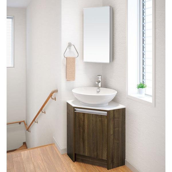 コーナー洗面化粧台 コーナー用 洗面台 アサヒ衛陶 おしゃれ 収納 送料無料 Corner Washstand ビバ建材通販 Yahoo 店 通販 Yahoo ショッピング