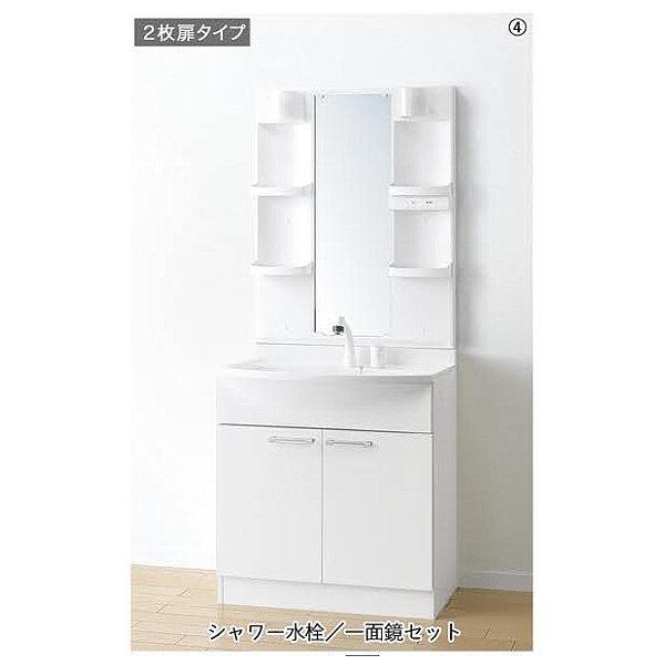 洗面台 収納 洗面化粧台 人気 アルバ ALBA 一般地仕様 間口750mm 扉タイプ シャワー水栓 一面鏡 LED 防曇・防汚コーティング LKAL751TUNJ M755SBLN 送料無料