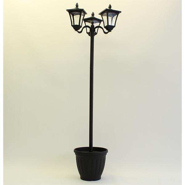 植木鉢付きソーラー街灯 3灯TAN-763-3 送料無料 リビングアウト 谷村