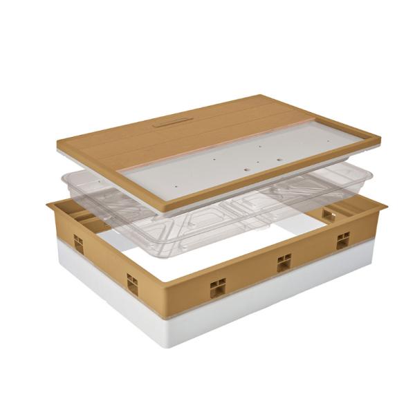 型：断熱型サイズ：450×600 mmタイプ：シート貼り完成品開口寸法：410×560 mmフローリング切断寸法：382×532 mm色・柄：アイボリー（IV）・ダークブラウン（DB）材質：【断熱フタ】縁材：PP 断熱底フタABS＋断熱材硬...