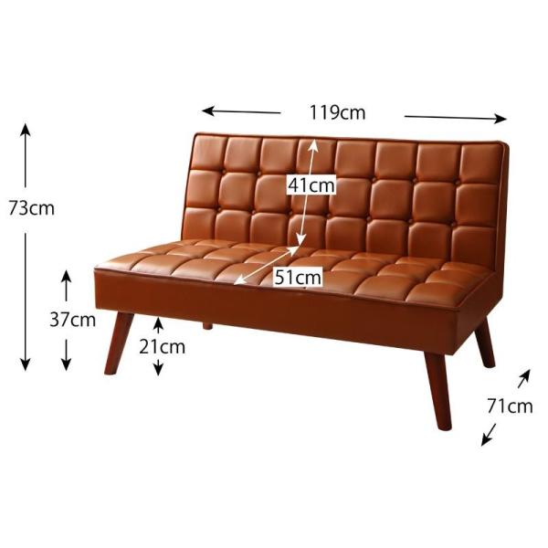 �\�t�@ ���r���O�\�t�@ �o�b�N���X�g�^�C�v 2P W119 ������v PVC���U�[ �L�������u���E��