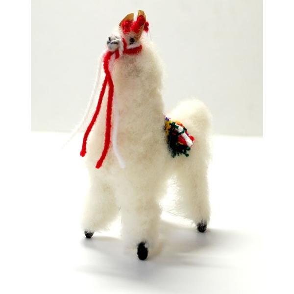 ALPACA 8cm】アルパカのぬいぐるみ置物 約8cmナチュラル色 1個 ペルー