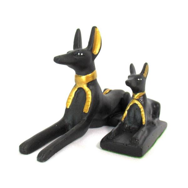古代エジプトのアヌビス神（犬）2点セット】【S & Mサイズ】【Anubis