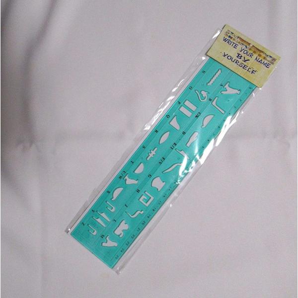 エジプト民芸品 ヒエログリフの定規・ものさし 25cm】【グリーン色