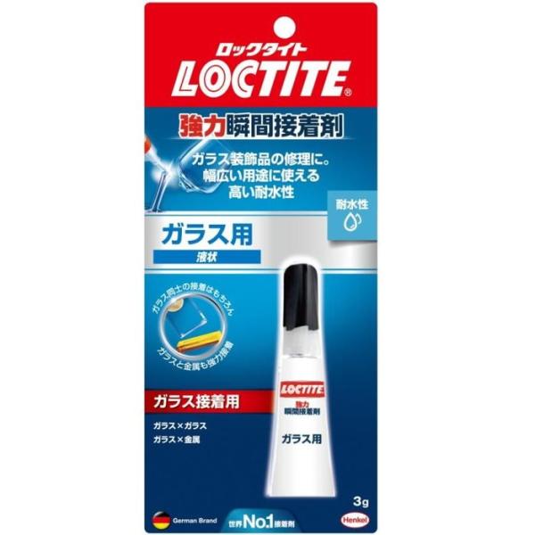 ロックタイト(LOCTITE)　強力瞬間接着剤　ガラス用　3g LCR-003 3g 透明 ビバホーム