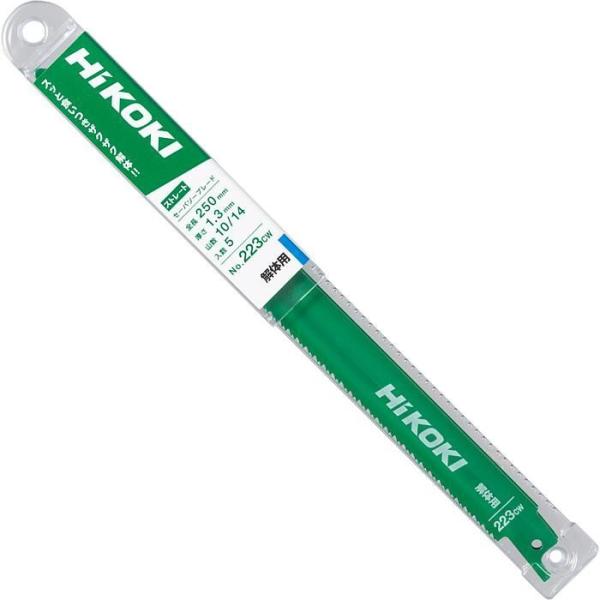 他サイト： HiKOKI 0037-6975 解体用 セーバーソーブレード 全長250mm 刃厚1.3mm 山数10/14 全長:250mm、刃圧：1.3mm 0037-6975 ビバホームの商品画像