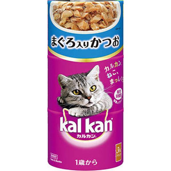 カルカンハンディ缶1歳からまぐろ入りかつお160ｇ×3Ｐ  ペット 猫フード 猫缶 ビバホーム