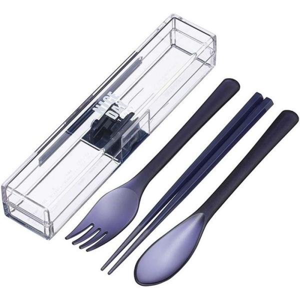 他サイト： とっても強いケースＷＨ箸スプーンフォークセット18ｃｍ その他サイズ１ ネイビー ビバホームの商品画像