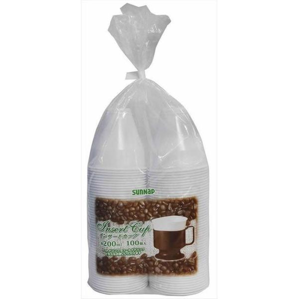 日本製インサートカップ約200ｍｌ　100個入 200ml×100P ホワイト ビバホーム