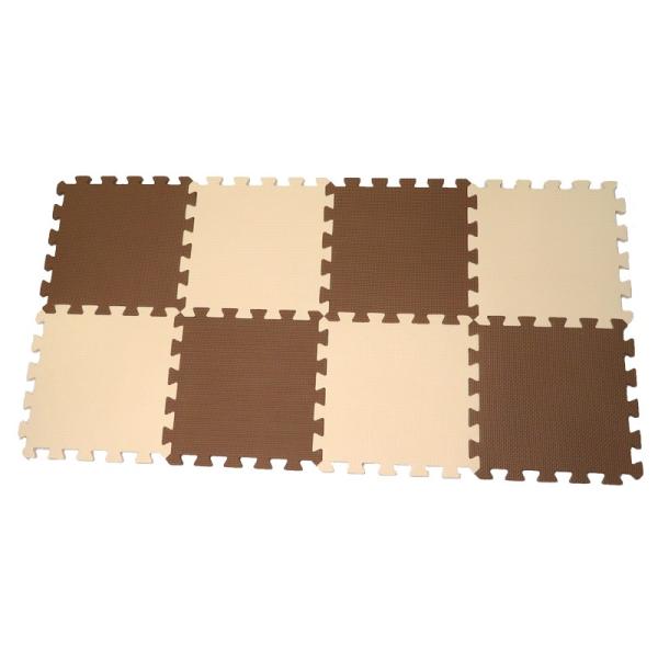 【仕様】生産国: ベトナム製重量: 約670gサイズ: 約32×32×厚さ1.2ｃｍ材質: PE入数: 8枚 8枚敷き詰めると、約半帖相当【特長】つなげるタイプで、敷き詰め・取り換えが簡単！ フローリングの傷防止に！ クッション性があり、お...