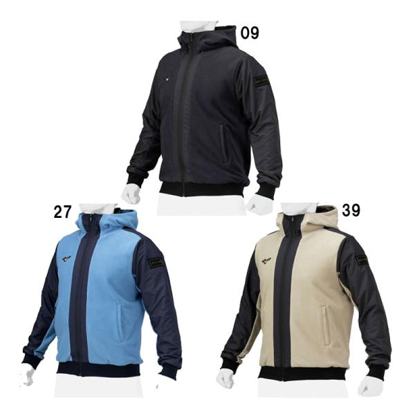 【ミズノプロ】 プルーフフリースフーディ M ブラック 12JEBK71 12jebk71_02.jpg