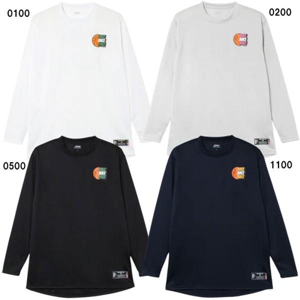 BIKE バイク L/S Tシャツ(COURT FLOOR PLAN) バスケットボール プラクティスシャツ 長袖 Ｔシャツ BK6702