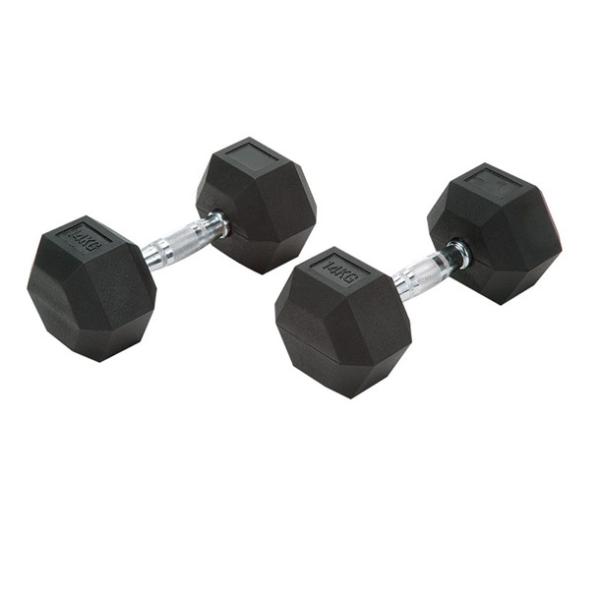 ラバーHEXダンベル 14KGK エバニュー(evernew) ガッコウキキグッズソノタ (etb546) EVERNEW（エバニュー） ラバーHEXダンベル 14KGK ガッコウキキグッズ