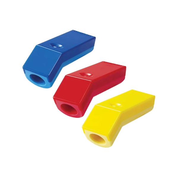 音量アップ選べる3音色の電子ホイッスル■プラスチック■重量：　約90g（乾電池除く）■カラー：　B（ブルー）R（レッド）Y（イエロー）■単三乾電池2本使用（別売）