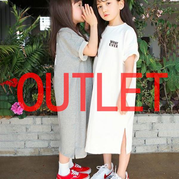 アウトレット価格 韓国子供服 女の子 ワンピース マキシ丈 半袖Tシャツ 