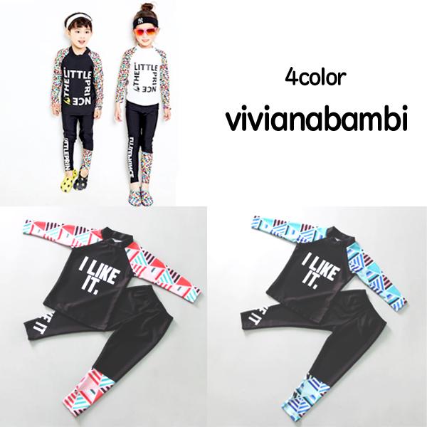 子供服 ラッシュガード 上下セットアップ 水着 夏 プール 海 男の子 女の子 90 100 110 1 130 140 Sg 2104 25 Viviana Bambi 通販 Yahoo ショッピング