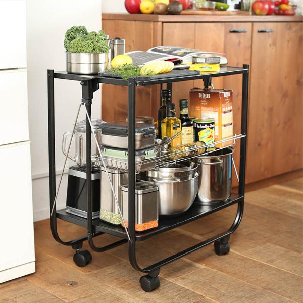 Folding trolley ֗Ȑ܂ݎ S tH[fBO g[ LX^[tS DULTON _g Lb`[  H11907-MBK H11907-CLR H11907-WT